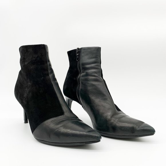 RAG & BONE Beha Paneled Leather Suede Ankle Boots - Picture 2 of 12